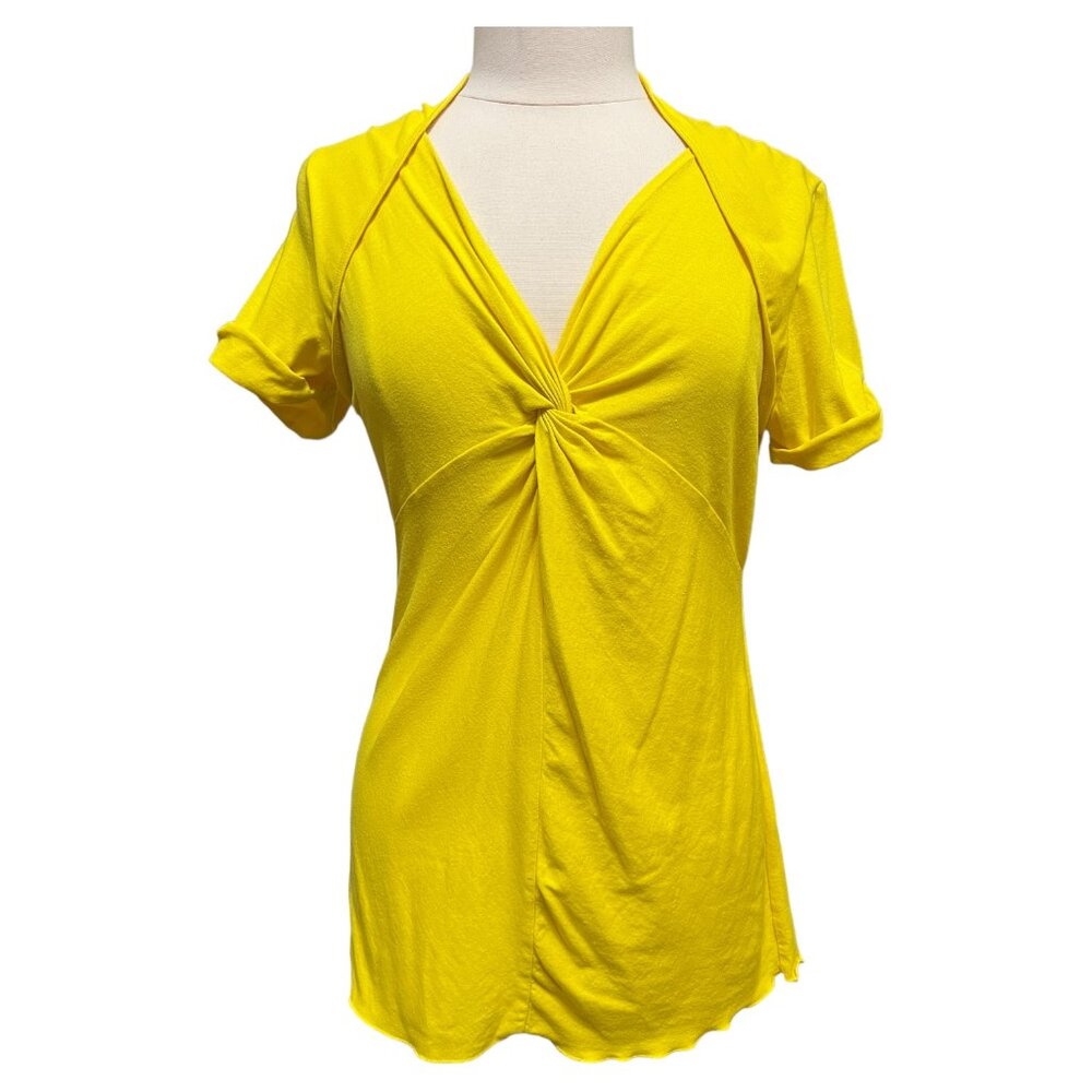 Bright yellow fancy t-shirt